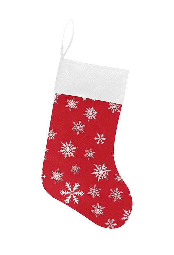 クリスマスストッキングスノーフレークパターンクリスマスソックスクリスマスツリーと家族のクリスマスキャラクターのホリデーシーズンのパーティーの装飾のためのギフトバッグ