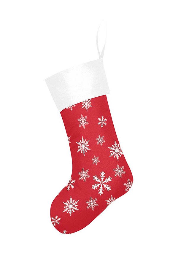 クリスマスストッキングスノーフレークパターンクリスマスソックスクリスマスツリーと家族のクリスマスキャラクターのホリデーシーズンのパーティーの装飾のためのギフトバッグ