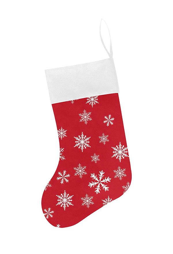 クリスマスストッキングスノーフレークパターンクリスマスソックスクリスマスツリーと家族のクリスマスキャラクターのホリデーシーズンのパーティーの装飾のためのギフトバッグ