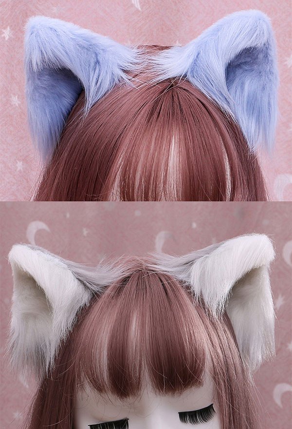 女性狐耳 ロリータ 髪飾り ヘアクリップ コスプレアクセサリー