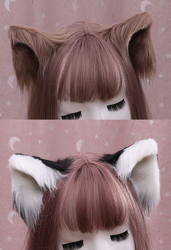 女性狐耳 ロリータ 髪飾り ヘアクリップ コスプレアクセサリー