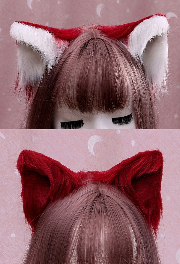 女性狐耳 ロリータ 髪飾り ヘアクリップ コスプレアクセサリー