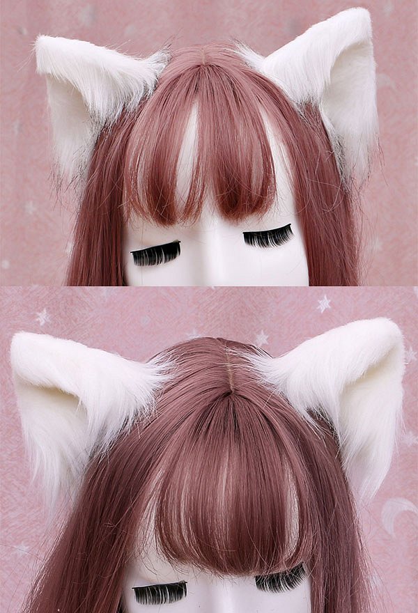 女性狐耳 ロリータ 髪飾り ヘアクリップ コスプレアクセサリー