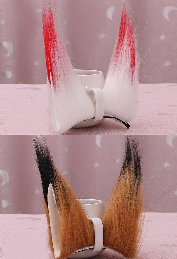 女性猫耳 ロリータ 髪飾り ヘアクリップ コスプレアクセサリー