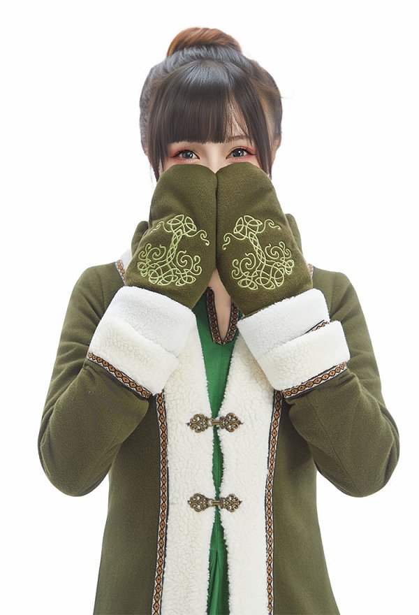 バイキング 刺繍 手袋 コスプレ アクセサリー