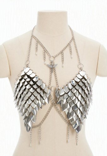 Daizbella 中世の鱗甲 シルバーの金属製鱗甲