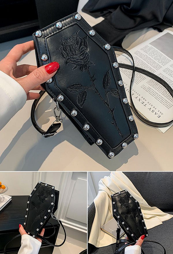 ハロウィン コスプレ ゴシック 棺型 ショルダーバッグ