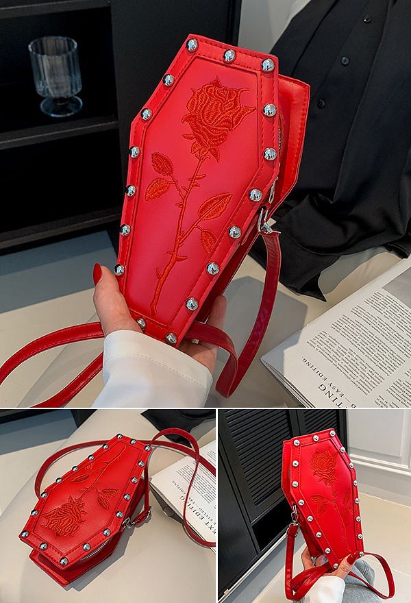 ハロウィン コスプレ ゴシック 棺型 ショルダーバッグ