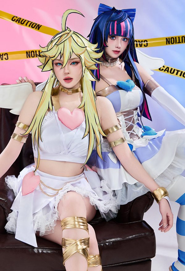 パンティ＆ストッキングwithガーターベルト ストッキング キャップウィッグ コスプレ 道具