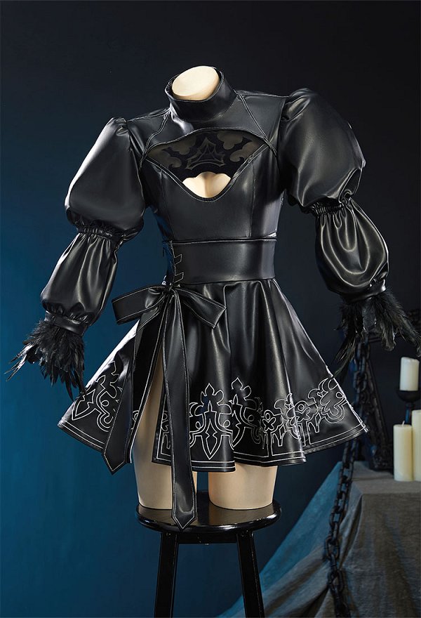 ニーア オートマタ 2B PUレザー スカート コスプレ アクセサリー