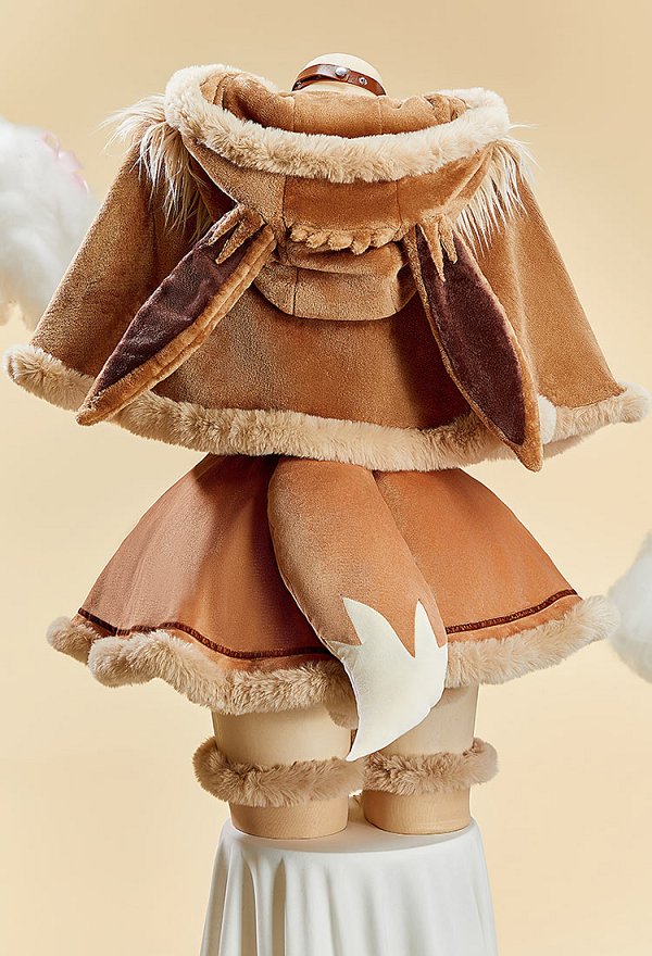 PM 動物風 かわいい フード付き ファーケープ ポンポン付き