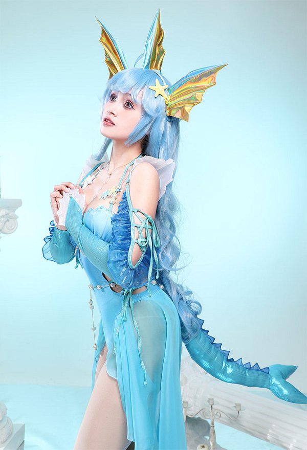 ポケモン シャワーズ コスプレ道具 セクシー アクセサリー 青色 ポケモン シャワーズ コスプレ道具 セクシー アクセサリー 青色