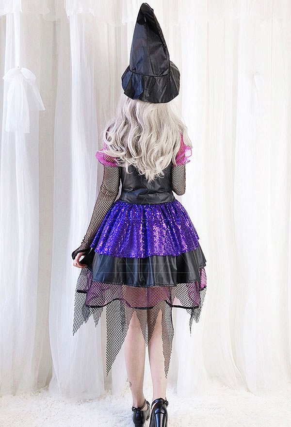 魔女　コスプレ衣装　ハロウィンゴシックロリータドレス帽子付き