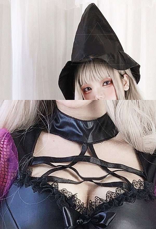 魔女　コスプレ衣装　ハロウィンゴシックロリータドレス帽子付き