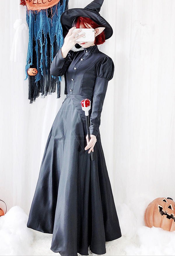 オズの魔法使い大人の魔女吸血鬼帽子付きハロウィンパーティーキュートロングドレス オズの魔法使い大人の魔女吸血鬼帽子付きハロウィンパーティーキュートロングドレス
