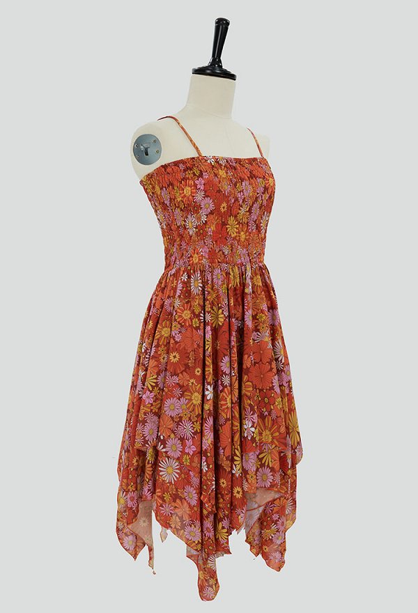 ヴィンテージ 1970s 女性用 花柄 ドレス