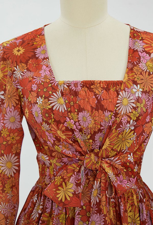 ヴィンテージ 1970s 女性用 花柄 ドレス