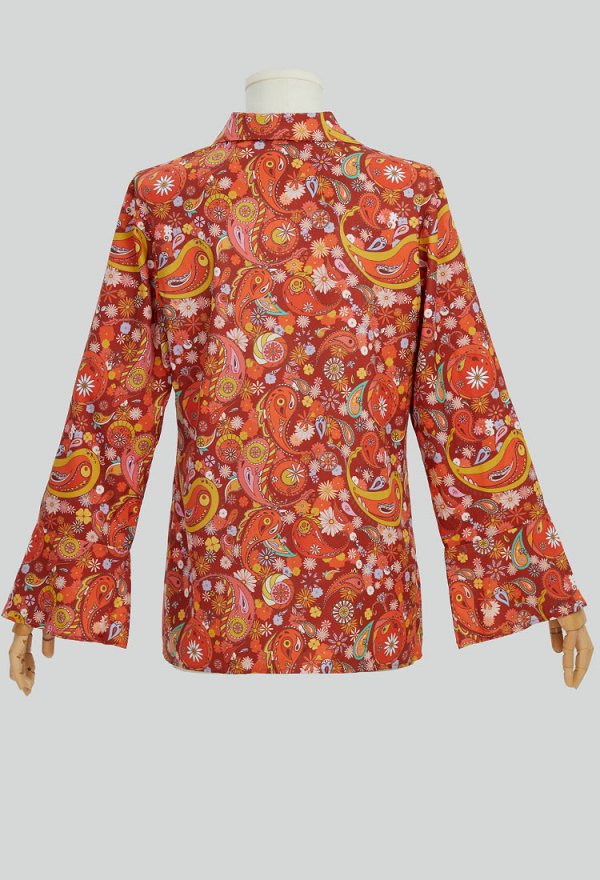 ヴィンテージ 1970s 男性用 花柄シャツ