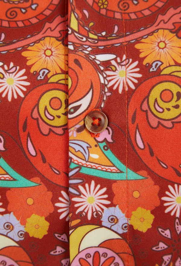 ヴィンテージ 1970s 男性用 花柄シャツ