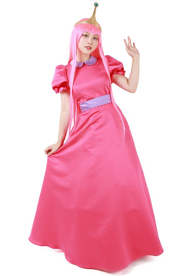 アドベンチャー・タイム プリンセス バブルガム コスプレ 衣装 クラウン付き