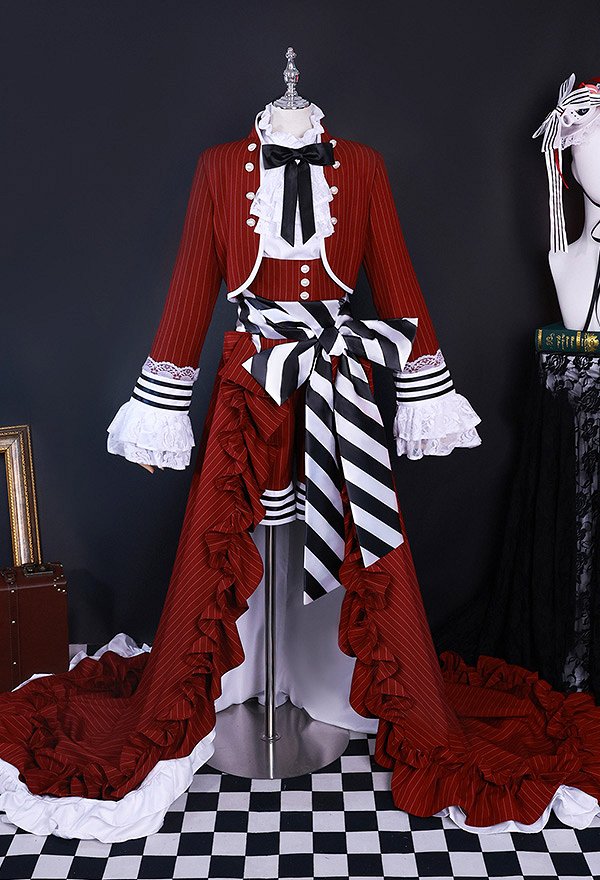 黒執事 シエル・ファントムハイヴ コスプレ 衣装 赤ドレス 黒執事 シエル・ファントムハイヴ コスプレ 衣装 赤ドレス