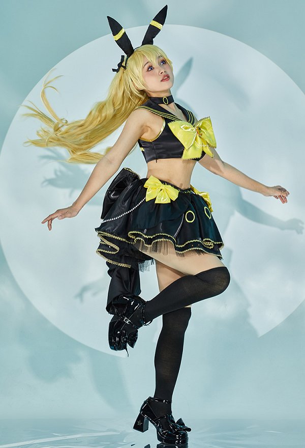 ポケモン ブラッキー セーラー服 可愛い 洋服 ドレス 黒色 ポケモン ブラッキー セーラー服 可愛い 洋服 ドレス 黒色