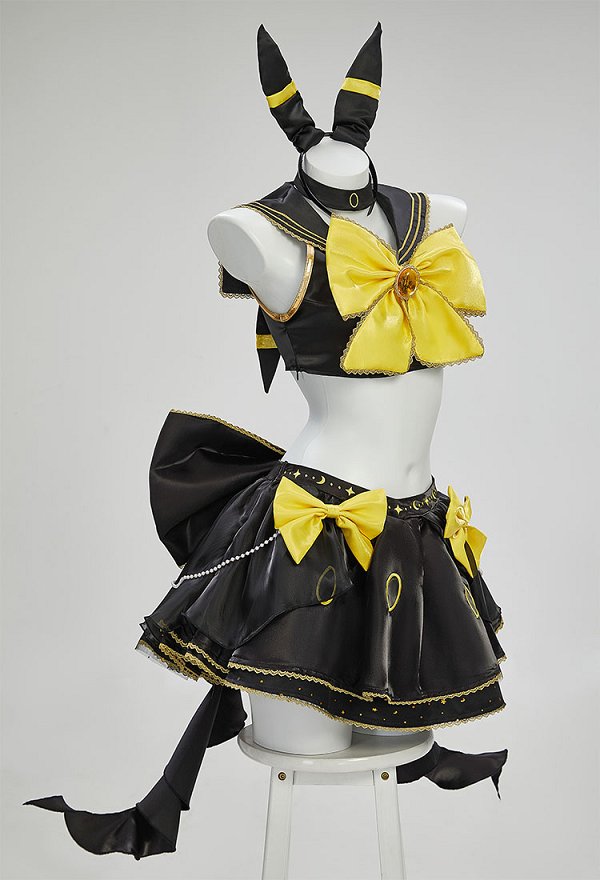 ポケモン ブラッキー セーラー服 可愛い 洋服 ドレス 黒色 ポケモン ブラッキー セーラー服 可愛い 洋服 ドレス 黒色