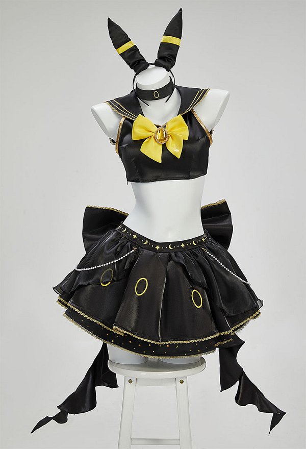 ポケモン ブラッキー セーラー服 可愛い 洋服 ドレス 黒色 ポケモン ブラッキー セーラー服 可愛い 洋服 ドレス 黒色