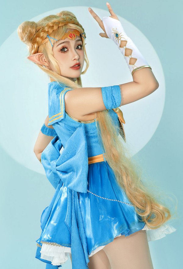 ゼルダ セーラー服 可愛い 洋服 ドレス 青色 ゼルダ セーラー服 可愛い 洋服 ドレス 青色