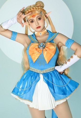 ゼルダ セーラー服 可愛い 洋服 ドレス 青色