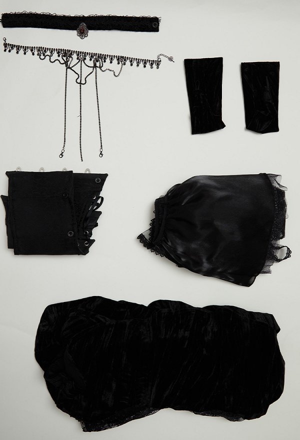 ゴシック 吸血鬼 ヴァンパイア ドレス 洋服 黒色
