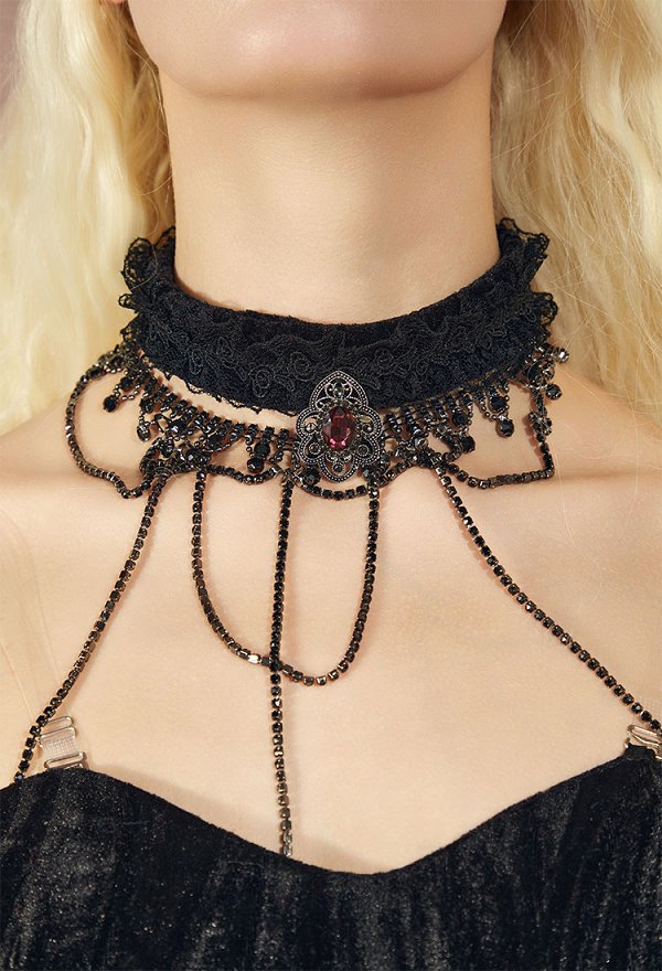ゴシック 吸血鬼 ヴァンパイア ドレス 洋服 黒色
