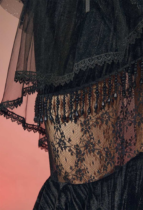 ゴシック 吸血鬼 ヴァンパイア ドレス 洋服 黒色