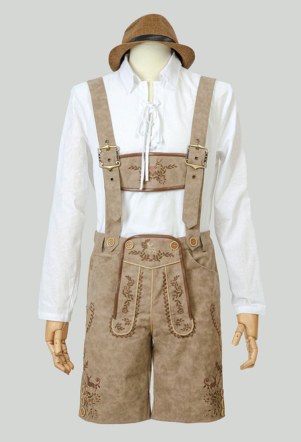 ミュンヘン オクトーバーフェスト レトロ 男性 シャツとパンツ セットアップ ミュンヘン オクトーバーフェスト レトロ 男性 シャツとパンツ セットアップ