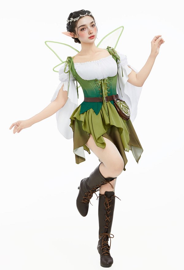 中世 ハロウィン エルフ 妖精 コルセット セットアップ