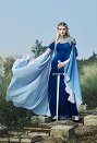 中世 レトロ エルフ グラデーションブルー ショール