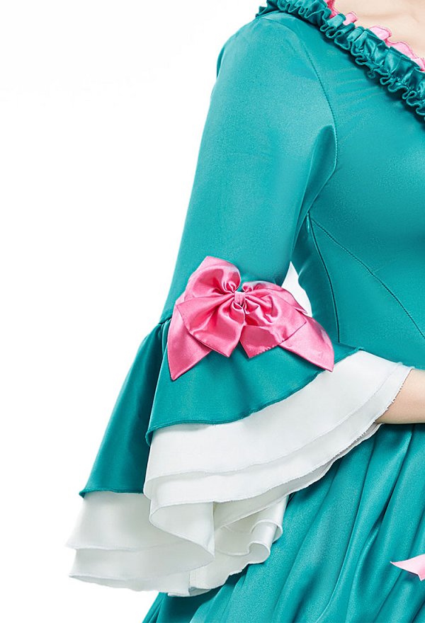 中世 ポンパドール ロング グリーン ロココ ヴィンテージ ドレス