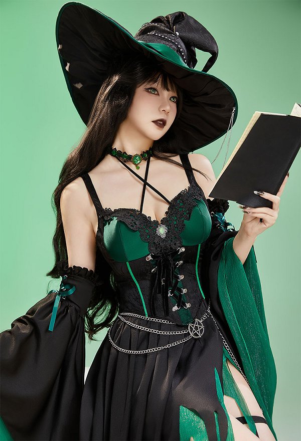 シーゴー 同人 ハロウィン 魔女 コスプレ ドレス