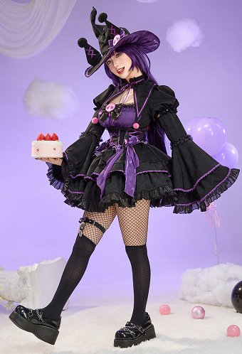 サンリオ クロミ 擬人 魔女 コスプレ ハロウィン ドレス