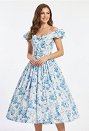 1950年代 レトロ 小花柄 プリント ワンピース