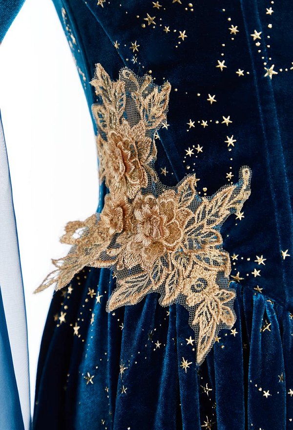 中世 ルネサンス エルフ 星月夜 ベルベット ドレス 中世 ルネサンス エルフ 星月夜 ベルベット ドレス