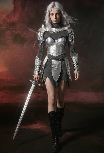 中世 鎖帷子 セクシー セット アシンメトリー スカート 肩当て コルセット