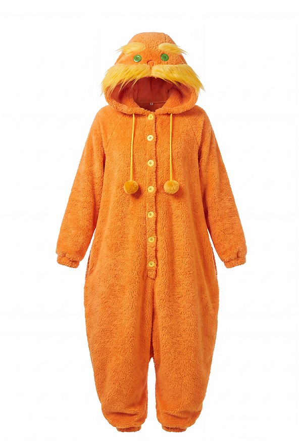 オレンジ色 ふわふわ パジャマ ハロウィン用 ルームウェア オレンジ色 ふわふわ パジャマ ハロウィン用 ルームウェア