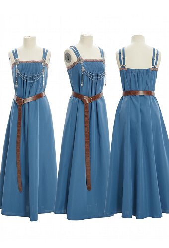 中世 ヴァイキング風 エプロン ドレス