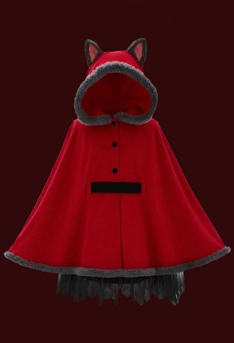 レディース ハロウィン 赤 フード付き マントドレス コスチューム