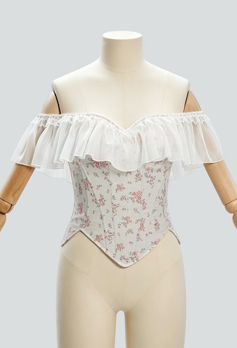 Daizbella ヴィクトリア朝風 小花柄 コルセット