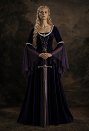 Daizbella 中世 ファンタジー風 ベルベット紫色 ドレス