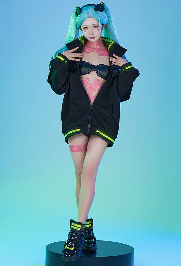 サイバーパンク: エッジランナーズ レベッカ コスプレ 衣装 タトゥーシール付き サイバーパンク: エッジランナーズ レベッカ コスプレ 衣装 タトゥーシール付き