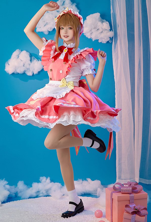カードキャプターさくら 木之本桜 コスプレ 衣装 同人メイド