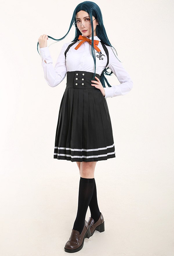 ニューダンガンロンパV3 白银 つ むぎ コスプレ 衣装 学生制服 ニューダンガンロンパV3 白银 つ むぎ コスプレ 衣装 学生制服